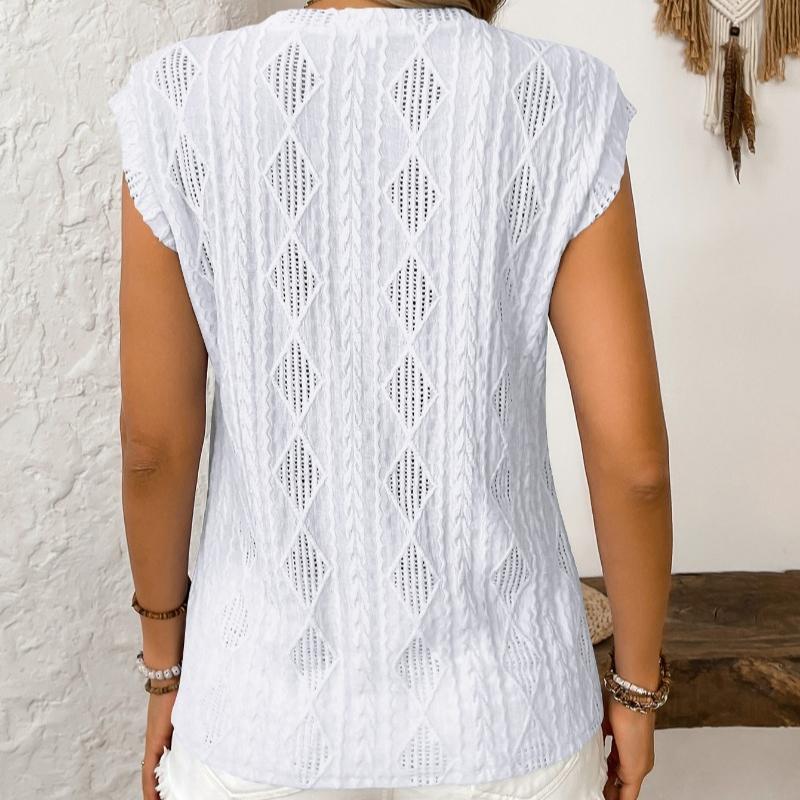 Летняя новая жаккардовая футболка с круглым вырезом и коротким рукавом, свободная футболка для женщин, модная облегающая повседневная футболка для женщин, элегантные винтажные однотонные футболки 26623