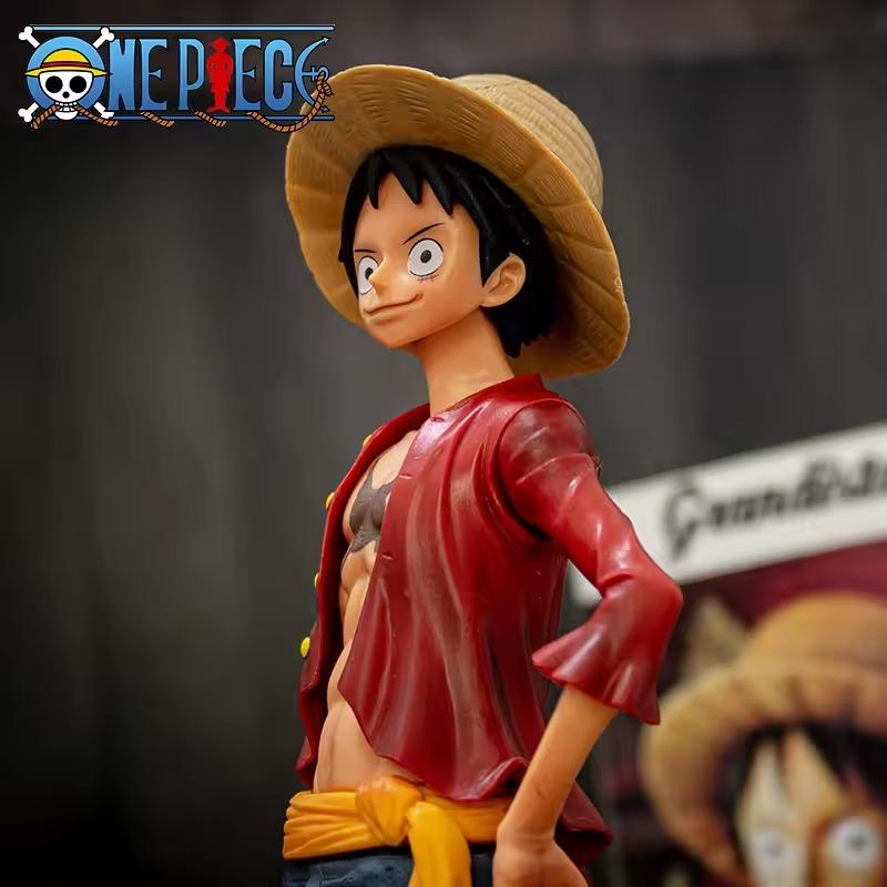 28см Аниме Фигурка One Piece Уверенный Улыбающийся Луффи Кукла с Меняющимися Лицами Три Формы Фигурка Действия Модель Игрушки Наборы
