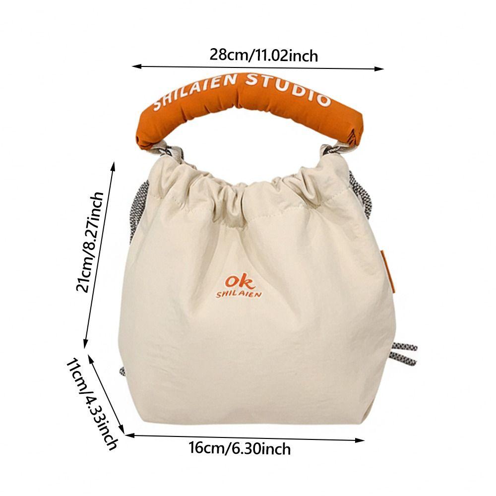 French Styl Soft Cloth Shoulder Bag With Handle Drawstring Crossbody Bag Underarm Pouch Handbag Casual Outing