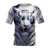 Футболка мужская свободного покроя с принтом тигра 3D, летняя повседневная мужская футболка с рисунком животных, модная одежда с круглым вырезом, принты, футболка