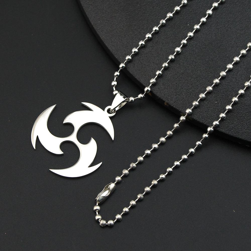 Genshin Impact кулон ожерелье подростковое милое аниме мультфильм призрак ожерелье из нержавеющей стали для мужчин женщин ювелирные аксессуары подарок