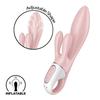 Vibromasseur Rabbit - Satisfyer - Air Pump Bunny 3 - Gonflable - 12 programmes - Étanche