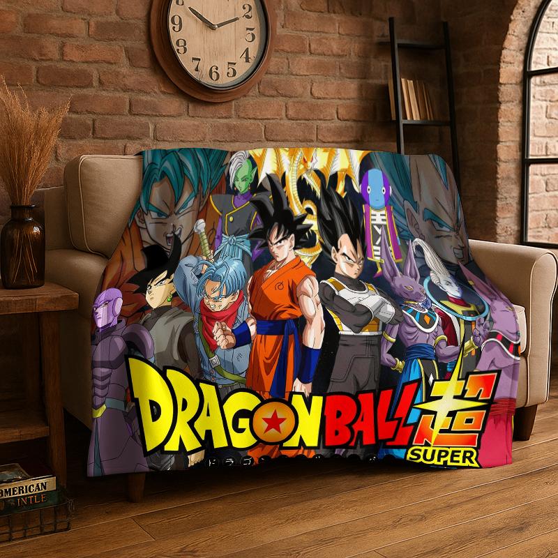 Мультяшное одеяло из фланели Dragon Ball Аниме Игра Мягкое Теплое Плед для Спальни Гостиной Кровати Путешествия Кемпинга Пикника Ребенка