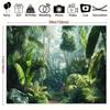 2D Lush Green Tropical Leaves Backdrop for Birthday & Wedding