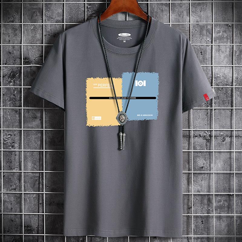 Men's Fashion Short Sleeves Casual T-shirt Comfortable Cotton Tee