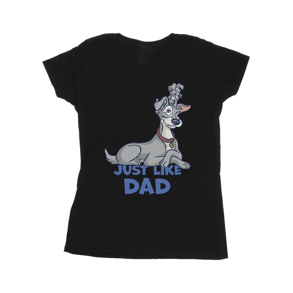 Disney Womens/Ladies Lady And The Tramp Just Like Dad Cotton T-Shirt