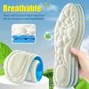 1pair Memory Foam Cushioned Foot Pad Massage Shock Absorption Inserts, Comfortable Inner Sole Sport Daily Insoles For High Heels, Sneakers