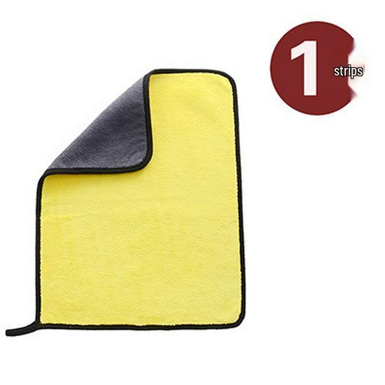 Double-Sided Thick Microfiber Car Wash Towel - Absorbent Detailing Cloth