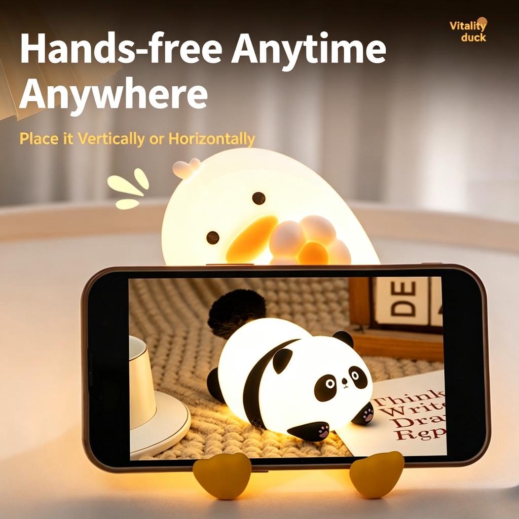 Xiaomi Cute Duck USB Rechargeable Nightlights Silicone Lamp Led Night Light Touch Switch Bedroom Decoration Birthday Christmas Gift