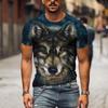 Couple Wolf Print T-Shirt Men's 3D T-Shirt Drop Ship Top Short Sleeve Camiseta Round Neck T-Shirt Fashion Casual Brand