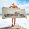 Модная пляжная простыня с принтом в мотоциклетном стиле, Супервпитывающее быстросохнущее полотенце для мужчин, для активного отдыха, путешествий, пляжа, ежедневного использования