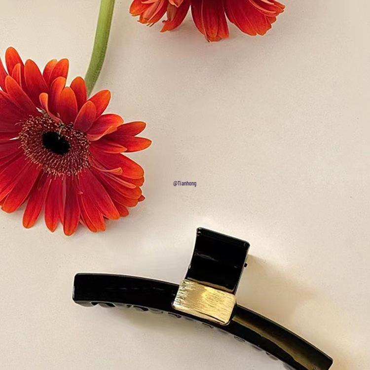 Корейская черная акриловая заколка-краб для волос для женщин