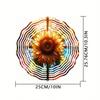 Лунный волшебник флюгер с красочными цветами мандала металлический садовый декор для патио, веранды, двора, не требует питания, прост в установке, подарок для мужчин, женщин