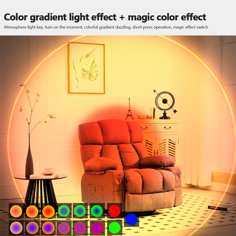 Многоцветный светодиодный настенный ночник с датчиком движения, магнитный ножной светильник, RGB-проектор, туалетные светильники для внутреннего освещения