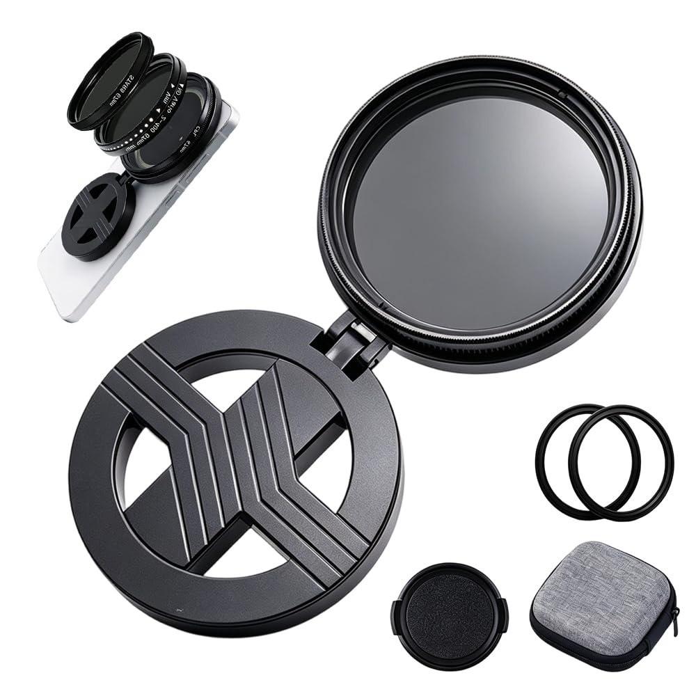 52mm 67mm Magnetic ND Filter Adjustable ND2-400 Phone ND Filter Kit Camera Lens Clip  For Vlog