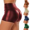 Women's Fashionable Sexy  Color PU-leather Hot Pants Blouses Shorts