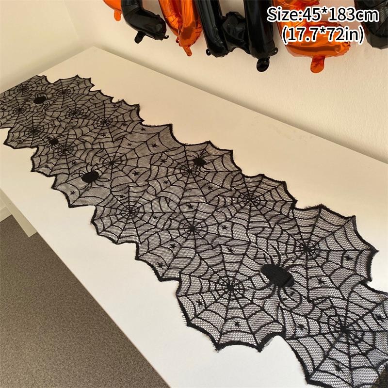 Halloween Decoration Terror Tablecloth Halloween Party Horror Table Cover Halloween Decorative Spider Web Tablecloth Spooky Deco