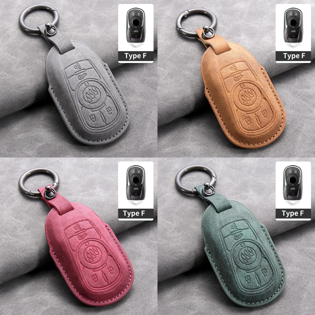 Leather Car Remote Key Case Cover Shell for Buick Verano Envision Avenir Lacrosse Regal Encore Excelle Enclave Anthem Cascada