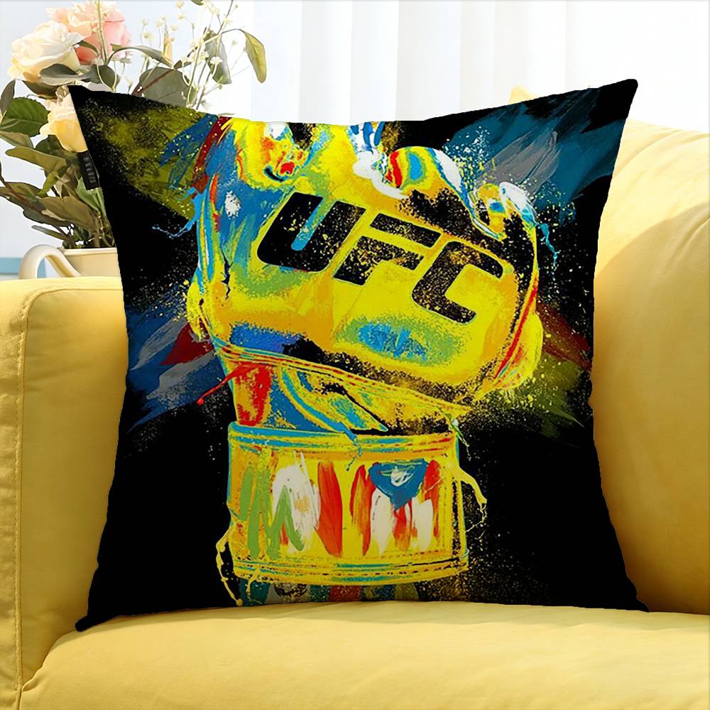 Подушка квадратная с логотипом UFC Combat Разные размеры Для автомобиля, дома, спальни
