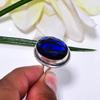 Кольцо из стерлингового серебра 925 с драгоценным камнем «Синий сапфир» V8500, Синее кольцо, Овальное кольцо, Подарок на День святого Валентина, Подарок для нее, Подарок на день рождения, Украшения ручной работы, Серебр
