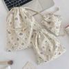 3Pcs/set Printing Drawstring Storage Bag Large Capacity Small Item Pouch  Women