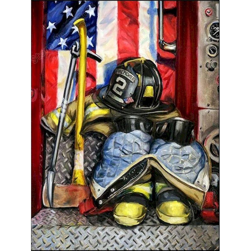 5D DIY Diamond Painting Firefighters Cross Stitch Kits Figures Diamond Embroidery Sale Mosaic Picture Home Decor Gift