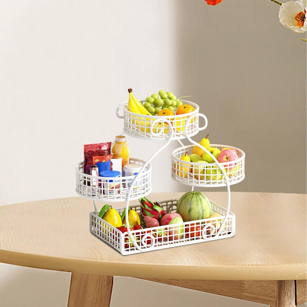 Fruit Basket Bowl Holder Produce Organizer Kitchen Countertop Rack for Veggie