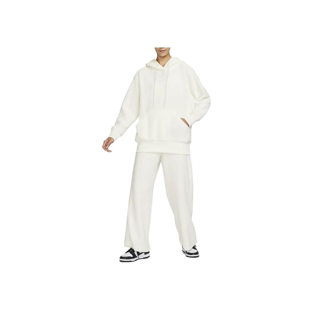 Nike Спортивная плюшевая однотонная повседневная спортивная толстовка с капюшоном женская толстовка Sail DQ6841-133