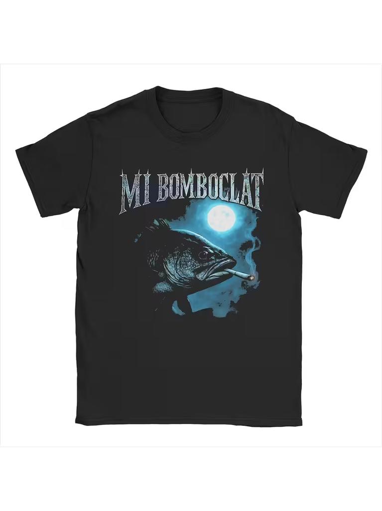 Mi Bomboclat Fish Mem Unisexs Women Tshirt Streetwear Oversize YK Cotton Tee Summer Short Sleeve Loo harajuku aesthetic gothic