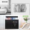 OTraki Clothes Rack Cover, 110 × 120 cm, Black Oxford Fabric, Clear Window