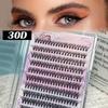 Natural-Look 30D Dense Ten-Row DIY Cluster False Eyelashes - Lightweight & Curled for Easy Grafting