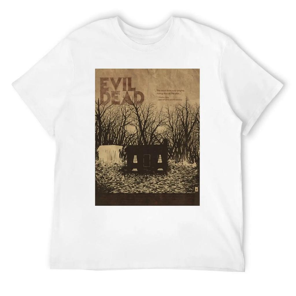 Футболка Evil Dead Футболки с графическим принтом большого размера Винтажные футболки с графическим принтом Черные мужские футболки с графическим принтом Смешные