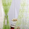 1x2м Прозрачные шторы с рисунком «Листья» Полупрозрачный дизайн Балконный тюль Мягкая и моющаяся оконная пряжа для декора спальни и гостиной