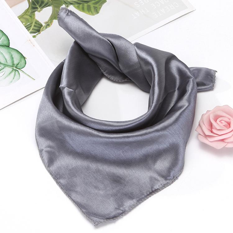 Монохромный однотонный сплошной цвет профессиональный квадратный шарф производительность мужчины женщины маленький шелковый шарф стюардесса банка 50 цветов маленький квадратный шарф