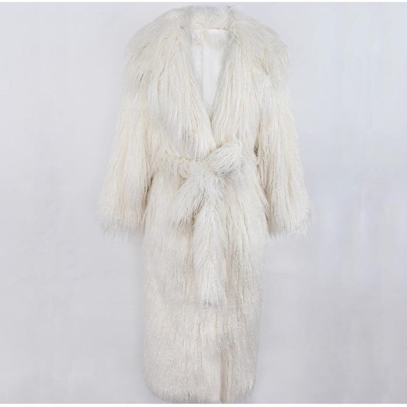 Women's Long Casual Loose And Warm Fur Coat In Large Size