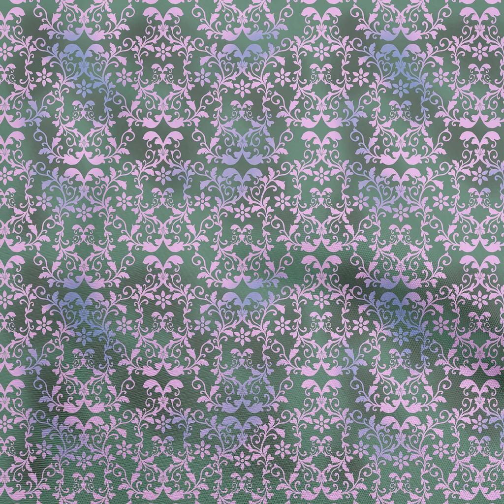 oneOone Хлопковая гибкая синяя ткань, дамасская швейная ткань во дворе, печатные принадлежности для шитья одежды своими руками, 40 дюймов