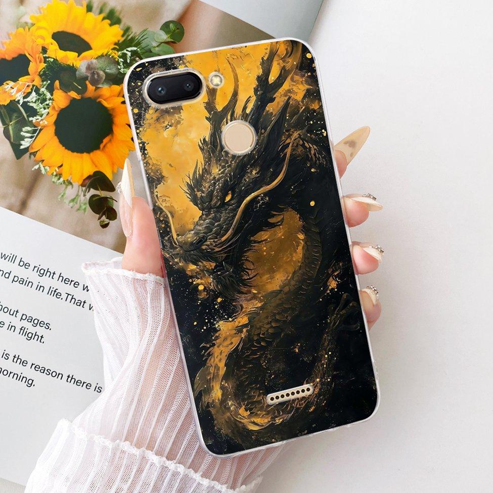 For Redmi 6 Case Cover Transparent Cute Cat Fashion Butterfly Funny Cool Painted Casing M1804C3DH M1804C3DG M1804C3DI