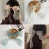 Spring Solid Color Lace Yarn Ribbon Hair Scrunchies Women Bow Elastic Hair Rope Ponytail Holder Girls Hair Ties Accessories