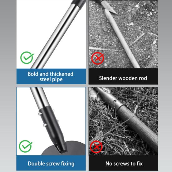 Плоская лопата для снега, скребок для льда, 55 дюймов, стальной измельчитель снега и льда с 3-секционной ручкой, инструмент для удаления льда с газона, кромки подъездной дороги, прополки