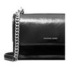 Michael Kors MK Claire Logo Design Snap Closure Leather Shoulder Bag Women Shoulder Bag Black 30F4SC7L3O-BLACK