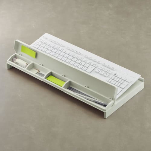 LIHIT LAB Keyboard Stand A-252 - Create a Workspace Under Your Keyboard! (A252-24 Black)