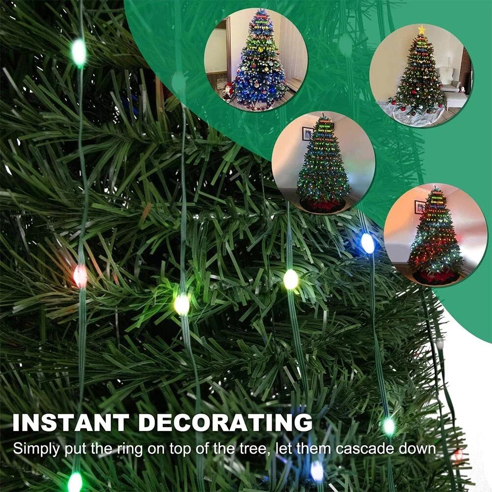 Smart Christmas Tree Light 400 LEDs Fairy String Light APP Remote Music Sync DIY Color Changing Outdoor Indoor Xmas Tree Decor