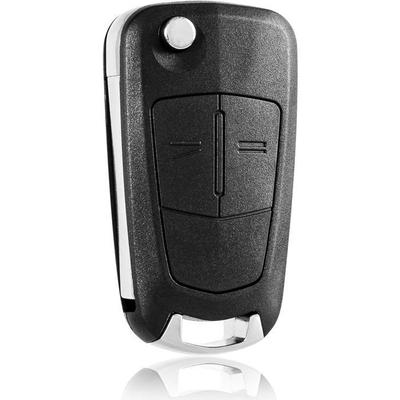 Корпус ключа-пульта Opel Corsa Astra | 2 кнопки складной без лезвия-заготовки Label