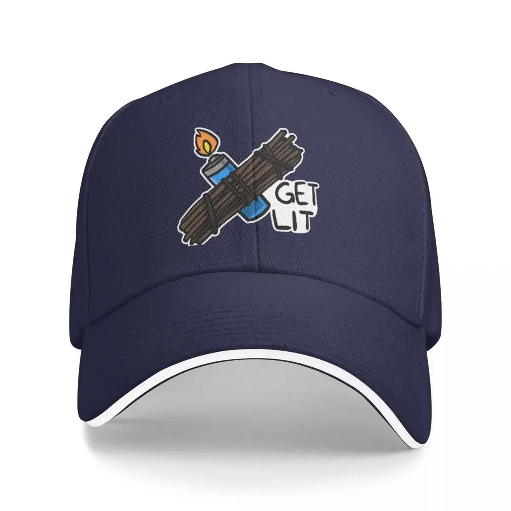 Get Lit Phasmo Smudge Baseball Cap Snap Back Hat Hip Hop Sunhat winter hats for Unisex For Women Unisexs