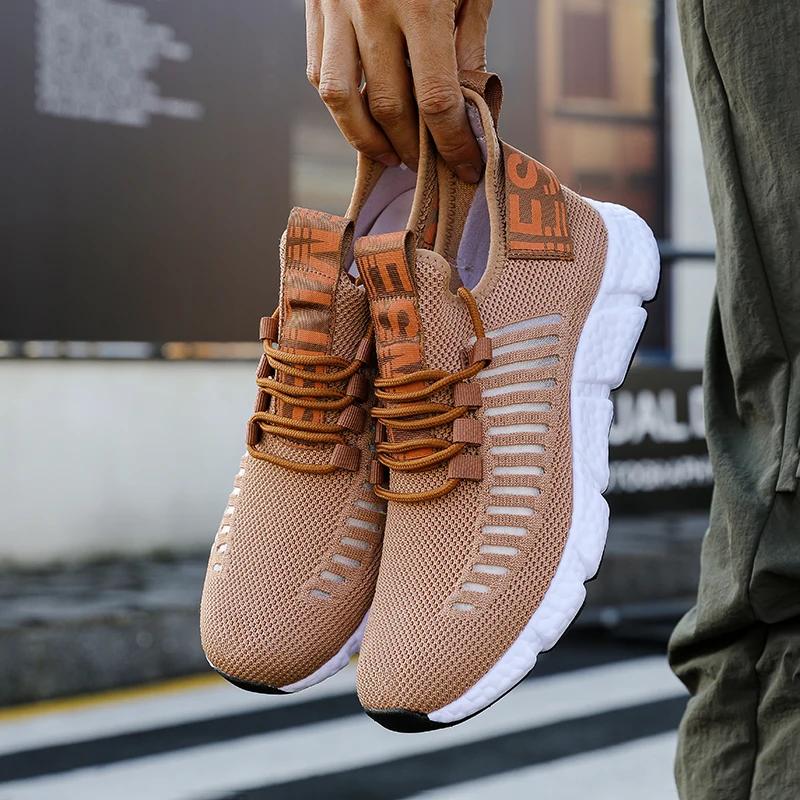 Men Casual Mesh Sneakers Travel Outdoor Summer Breathable Platform Fashion Tennis Comfortable Hiking Vulcanized Shoes Large Size