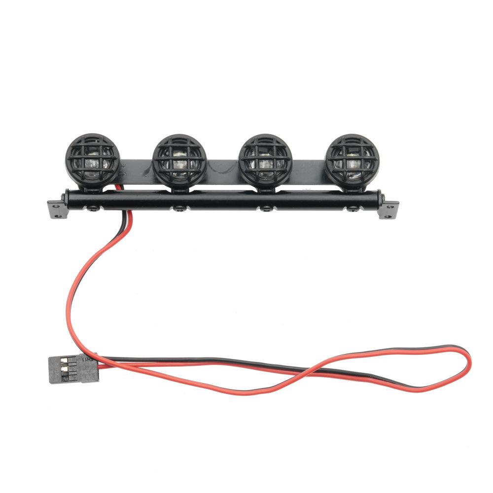 1:12 Scale MN300 Car Roof Spotlight for Non-Destructive Installation - White Head Remote Control Car Crawler DIY Modification