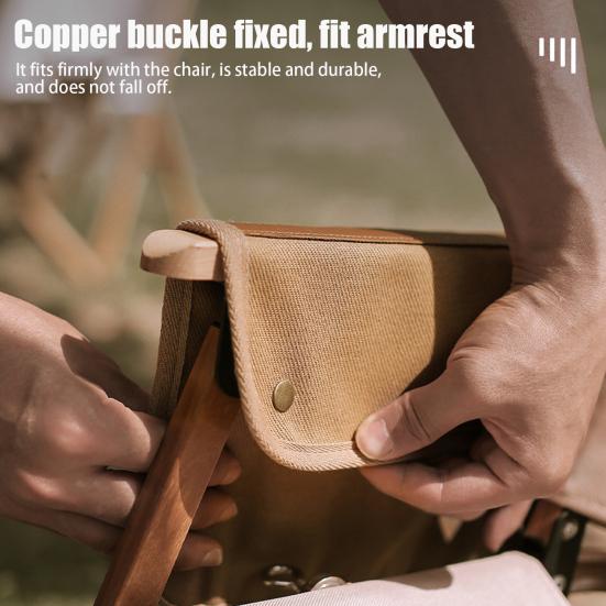 Подвесная сумка для подлокотника походного кресла, прочная водонепроницаемая парусиновая многоцелевая сумка-органайзер для пляжного кресла для рыбалки на открытом воздухе