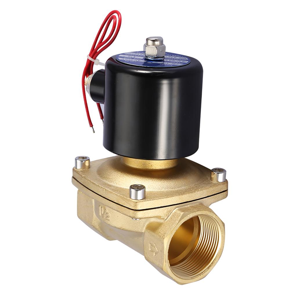 DN40 112" Two Way Brass Electric Solenoid Valve Normally Closed 220VAC