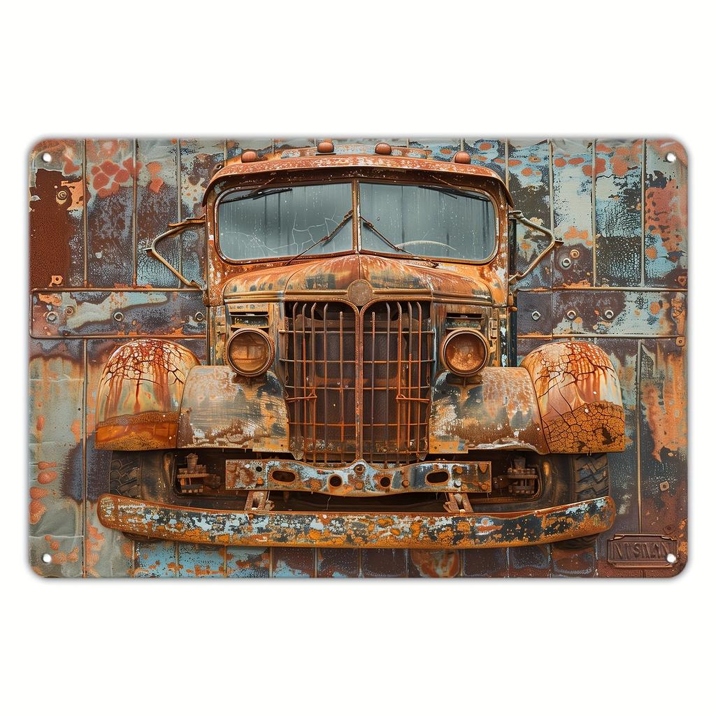 Vintage 3D Old Car Train Posters Metal Tin Sign Plaque Decorative Plates for Garage Club Man Cave Bar Home Hotel Cafe Wall Decor