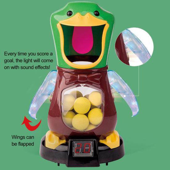 Мягкая игрушка-пусковая установка с утиной мишенью, ЖК-табло, звук, забавный свет